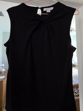Liz Claiborne Black Sleeveless Twist-Front Camisole